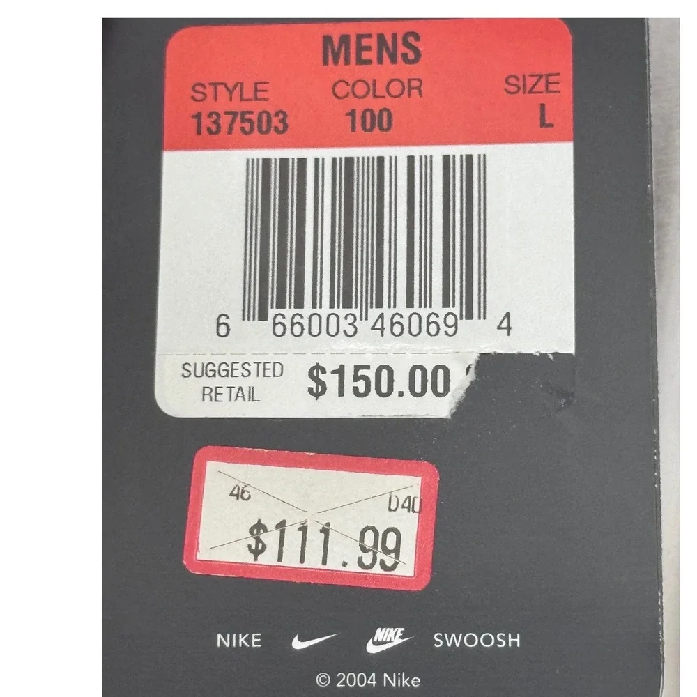 Vintage Nike Air Swoosh Warm Up Pants‎ Mens L Heavyweight Ankle Zip Y2K 2004 NWT